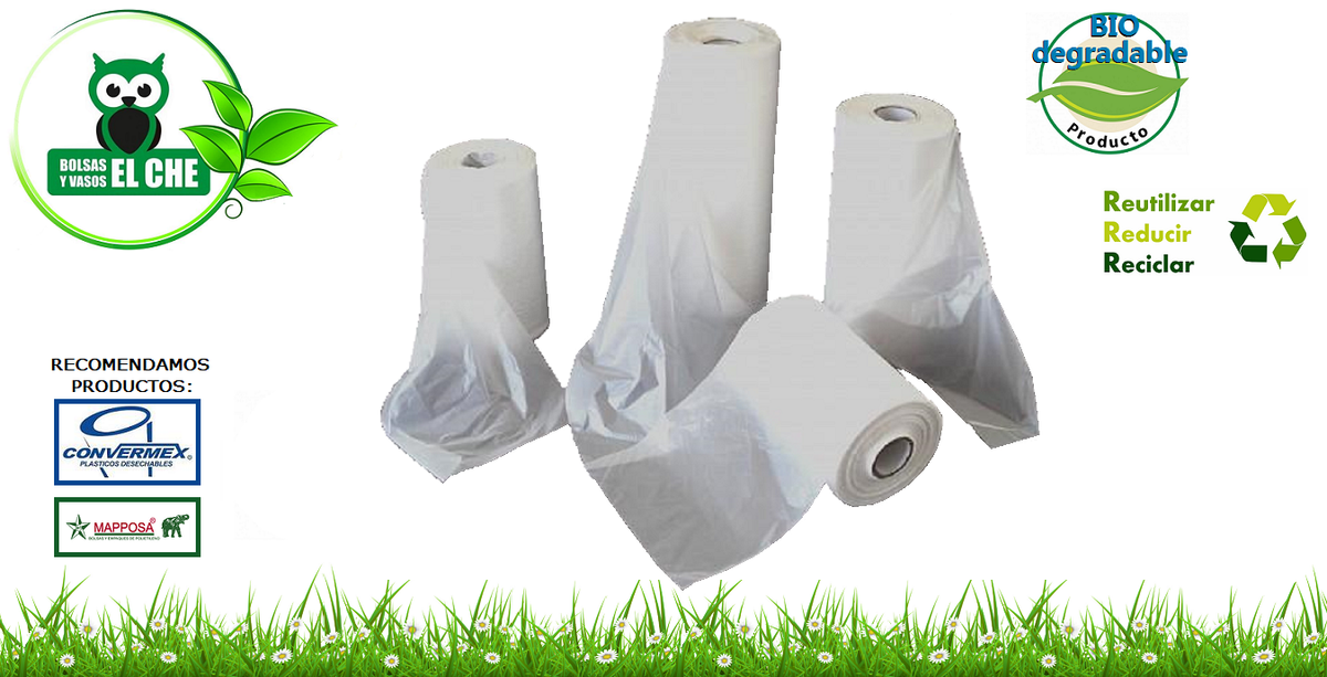 Bolsas en Rollo Oxo Biodegradable – Bolsas y Vasos El Che