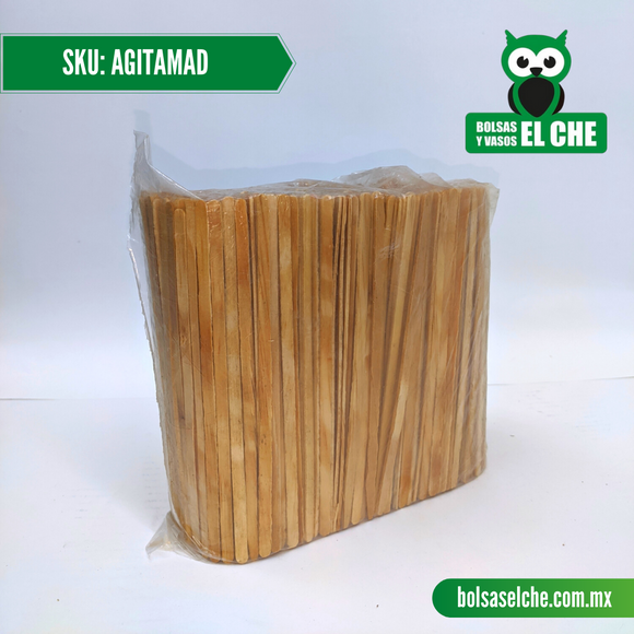 COD: AGITAMAD - Agitador de Madera para Café - Venta por Paquete