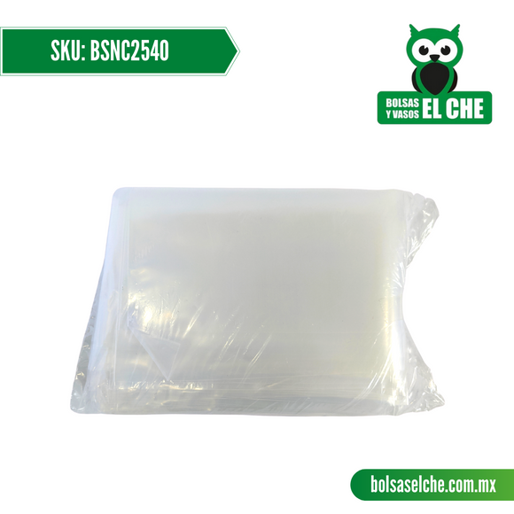 COD: BSNC2540 - BOLSA SUELTA NATURAL - 25CM X 40CM - CALIBRE 125 - CONT. 1 KG