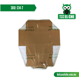COD: C14-7 - CONTENEDOR GRANDE MEDIDAS 24CM X 13CM X 10CM - CARTON - COLOR CAFÉ - PAQ. CON 25 PZAS