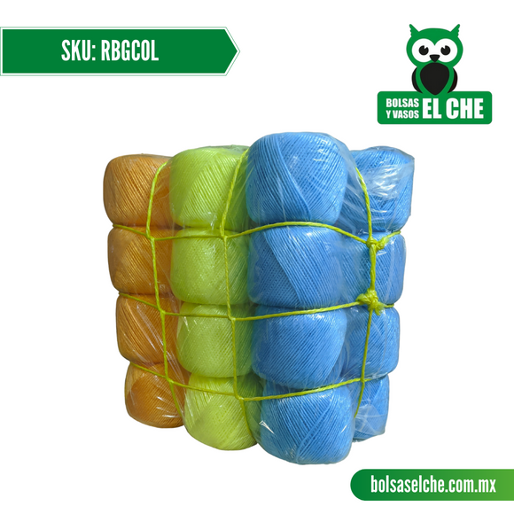 COD: RBGCOL - RAFIA - BOLA GRANDE VARIOS COLORES - VENTA POR PIEZA