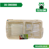 COD: CON8X8DBIO - CONTENEDOR BIODEGRADABLE CON DIVISION - MEDIDA 8CM X 8CM - MARCA REYMA - PAQ. CON 50 PZAS.