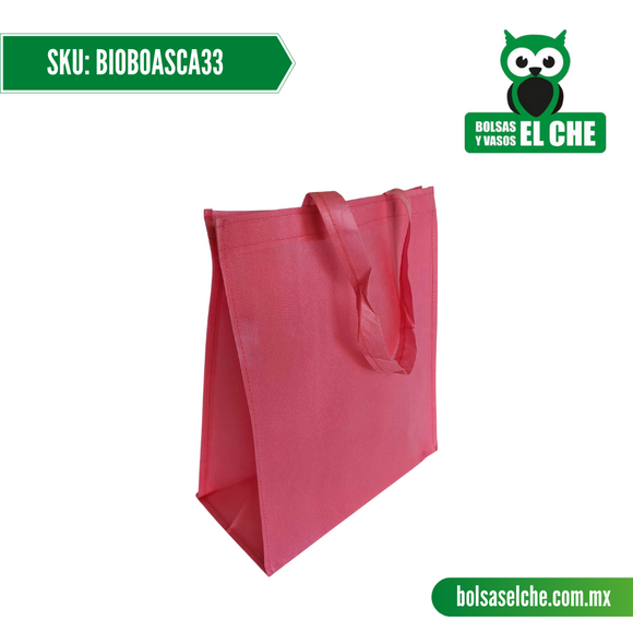 COD: BIOBOASCA33 - BOLSA DE TELA CON ASA - MEDIDAS 33CM X 38CM X 16CM X 60 CM - CARTON COLOR VERDE - SE VENDE POR PIEZA