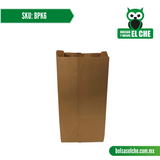 COD: BPK6 - BOLSA DE PAPEL COLOR CAFÉ KRAFT N. 6 - PAQ. CON 100 PZAS