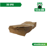 COD: BPK6 - BOLSA DE PAPEL COLOR CAFÉ KRAFT N. 6 - PAQ. CON 100 PZAS