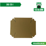 COD: C15-1 - CHAROLA - CARTON - COLOR CAFÉ No.1 MEDIDAS 11CM X 7CM X 5CM - PAQ. CON 25 PZAS