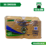 COD: CON9X9LKRA - CONTENEDOR BIODEGRADABLE LISO - MEDIDA 9CM X 9CM - CONVERMEX - PAQ. CON 50 PZAS.