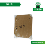 COD: C15-1 - CHAROLA - CARTON - COLOR CAFÉ No.1 MEDIDAS 11CM X 7CM X 5CM - PAQ. CON 25 PZAS