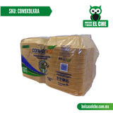 COD: CON9X9LKRA - CONTENEDOR BIODEGRADABLE LISO - MEDIDA 9CM X 9CM - CONVERMEX - PAQ. CON 50 PZAS.