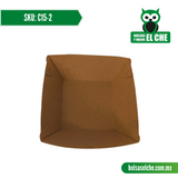 COD: C15-2 - CHAROLA - CARTON - COLOR CAFÉ No.2 MEDIDAS 10CM X 10CM X 5CM - PAQ. CON 25 PZAS