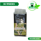 COD:POPADECNE14 - POPOTE DE PAPEL DECORADO COLOR NEGRO 14CM / 6 MM