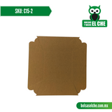 COD: C15-2 - CHAROLA - CARTON - COLOR CAFÉ No.2 MEDIDAS 10CM X 10CM X 5CM - PAQ. CON 25 PZAS