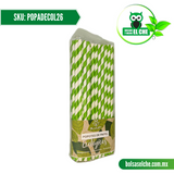 COD:POPADECOL26 - POPOTE DE PAPEL DECORADO COLOR 26 CM / 8 MM