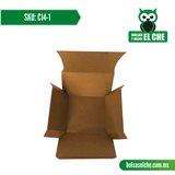 COD: C14-1 - CONTENEDOR CHICO MEDIDAS 12CM X 12CM X 8CM - CARTON - COLOR CAFÉ - PAQ. CON 25 PZAS