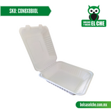 COD: CON8X8BIOL - CONTENEDOR BIODEGRADABLE LISO - MEDIDA 8CM X 8CM - CONVERMEX - GABAZO DE CAÑA - PAQ. CON 25 PZS