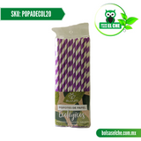 COD:POPADECOL20 - POPOTE DE PAPEL DECORADO COLOR 20 CM / 6 MM