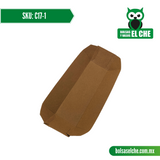 COD: C17-1 - CONTENEDOR CHICO No.1 MEDIDAS 15CM X 5CM X 3.5CM - CARTON - COLOR CAFÉ - PAQ. CON 25 PZAS.