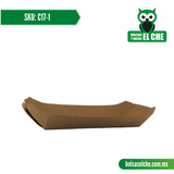 COD: C17-1 - CONTENEDOR CHICO No.1 MEDIDAS 15CM X 5CM X 3.5CM - CARTON - COLOR CAFÉ - PAQ. CON 25 PZAS.