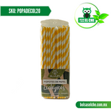 COD:POPADECOL20 - POPOTE DE PAPEL DECORADO COLOR 20 CM / 6 MM