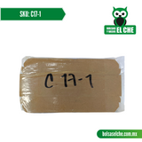 COD: C17-1 - CONTENEDOR CHICO No.1 MEDIDAS 15CM X 5CM X 3.5CM - CARTON - COLOR CAFÉ - PAQ. CON 25 PZAS.
