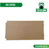COD: CAPIZZG - CAJA PARA PIZZA GRANDE CORRUGADO CON IMPRESIONES - DIAMETRO 15 PULGADAS - CARTON - COLOR CAFÉ
