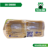 COD: COHBIOKR - CONTENEDOR BIODEGRADABLE PARA HAMBURGUESA - CONVERMEX - PAQ. 25 PZAS.