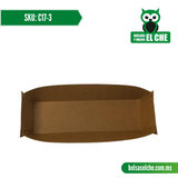 COD: C17-3 - CONTENEDOR GRANDE No.3 MEDIDAS 18CM X 6CM X 4CM - CARTON - COLOR CAFÉ - PAQ. CON 25 PZAS.