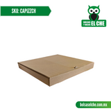 COD: CAPIZZCH - CAJA PARA PIZZA CHICA CORRUGADO CON IMPRESIONES - DIAMETRO 11 PULGADAS - CARTON - COLOR CAFÉ