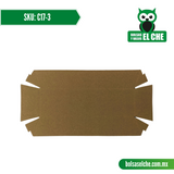 COD: C17-3 - CONTENEDOR GRANDE No.3 MEDIDAS 18CM X 6CM X 4CM - CARTON - COLOR CAFÉ - PAQ. CON 25 PZAS.