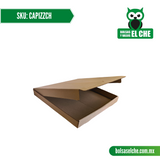 COD: CAPIZZCH - CAJA PARA PIZZA CHICA CORRUGADO CON IMPRESIONES - DIAMETRO 11 PULGADAS - CARTON - COLOR CAFÉ