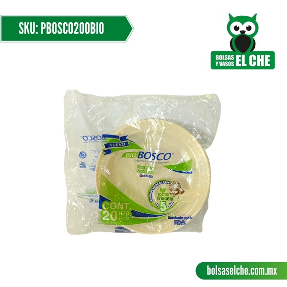COD: PBOSCO200BIO - PLATO No. 200 BIODEGRADABLE COLOR BEIGE