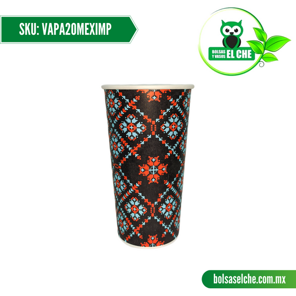 COD: VAPA20MEXIMP - VASO PAPEL 20 Bebida Caliente