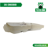 COD: CON8X8BIOD - CONTENEDOR BIODEGRADABLE CON DIVISIÓN - MEDIDA 8CM X 8CM - CONVERMEX - GABAZO DE CAÑA - - PAQ. CON 25 PZS