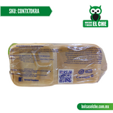 COD: CON7X7DKRA - CONTENEDOR BIODEGRADABLE CON DIVISIÓN - MEDIDA 7CM X 7CM - CONVERMEX - PAQ. CON 50 PZAS.