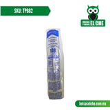 COD: TP662 - TAPA TRANSPARENTE LISA No. 662 - PAQUETE: 100 PZAS