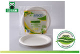 COD:P9BIOLI - PLATO BIODEGRADABLE No. 9 LISO. BLANCO